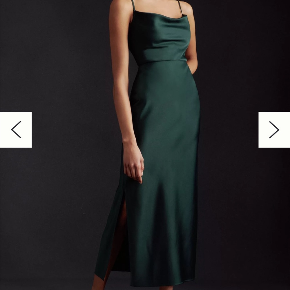 BHLDN Cali Satin Charmeuse Midi Dress
